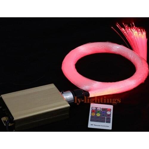 DIY optic fiber light kit led light +200pcs mix size optical fibres RGB 16color change wireless RF control star ceiling light