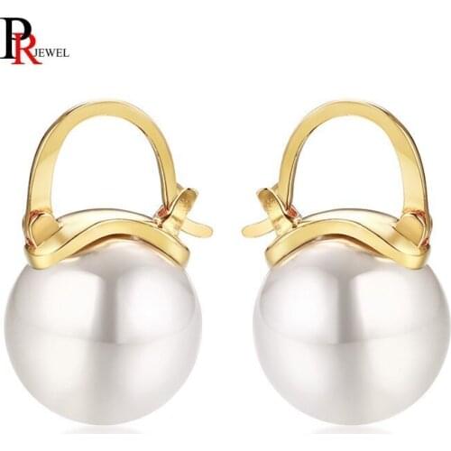Elegant Simulated Pearl Stud Earrings for Women Lady Party arete brinco Gifts