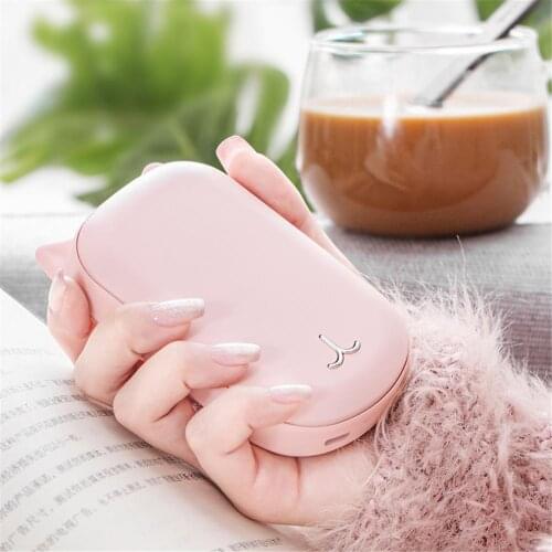 Travel portable 3600mAh Cute USB Rechargeable LED Electric Hand Warmer Heater Handy Long-Life Mini Pocket Warmer Home Warming