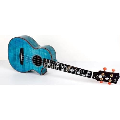 Enya 26 inch Ukulele Flame Maple 23inch Blue Ukulele Concert Tenor ukulele Hawaii Guitar 4 String musical instruments