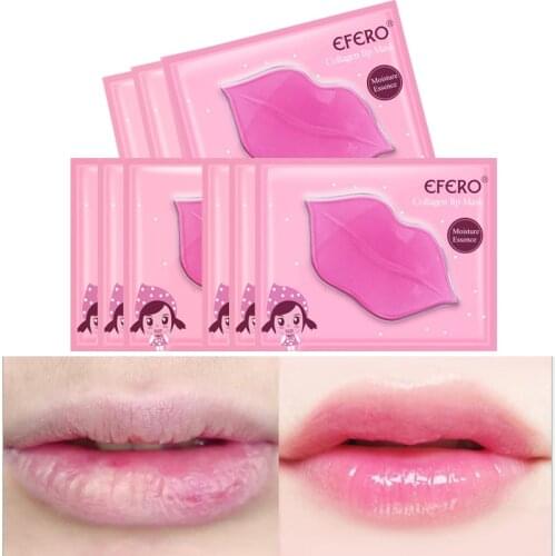 EFERO Collagen Lip Mask Pads Patch for Lip Patches Moisturizing Exfoliating Lips Plumper Pump Essentials Lips Care TSLM1
