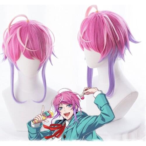 Division Rap Battle Hypnosis Amemura Ramuda Short Wig Cosplay Costume Men Women Heat Resistant Synthetic Hair Wigs + Wig Cap