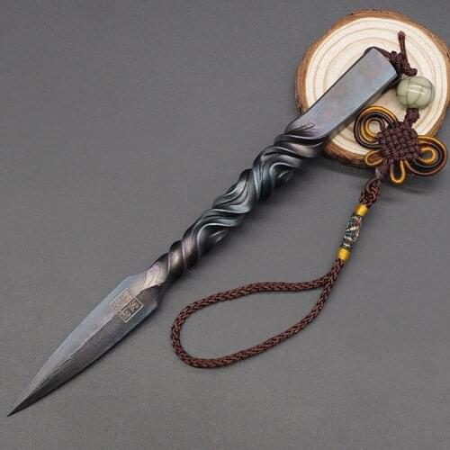 Creative Steel Tea Knife Longquan Teaware Accessories Tea Cake Pry Cutter Tool Vintage Knife Needles Tea Cone Decoration Crafts