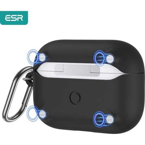 ESR for AirPods 2021 Magnetic Case Wireless Charging for AirPods 3rd Protective Case Keychain Silicone Cover Earphone Funda Case