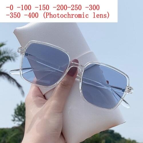 MINCL/2020 New Full Frame Mens Glasses Myopia Sun Photochromic Blue Pink Gray Lens TR90 Glasses Frame Uv4000 with Box NX