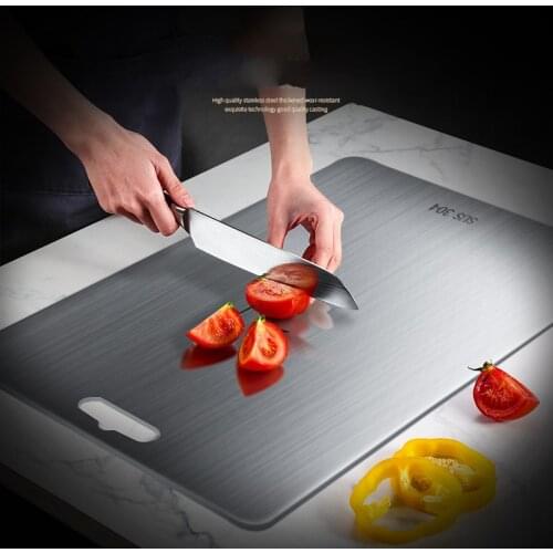 304 Multi-Function Stainless Steel Cutting Board Home Kitchen Rectangular Board Chopping Board Kneading Dough Cutting Board