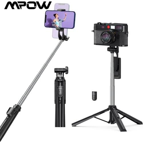 Mpow Extendable Selfie Stick Bluetooth Tripod Stand w/ Stable Design Remote for iPhone 12 Pro Max Huawei P40 Lite Action Cameras