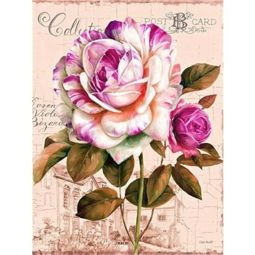 Flower Rose DIY Embroidery 11CT Cross Stitch Kits Needlework Craft Set Printed Canvas Cotton Thread Home Dropshipping