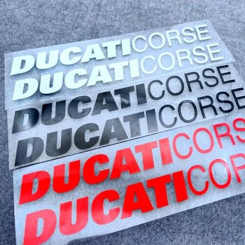 A Set Of Motorcycle DIY Vinyl Reflective Stickers Fuel Tank Side Body Pedal Fairing Racing Logo Ducati CORSE PERFORMANCE DUCATI