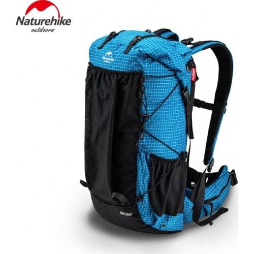 Naturehike Upgraded Version 60L+5L Camping Hiking Climbing Backpacks Breathable Lightweight With Rain Cover NH19BP095