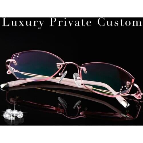 High Clear Eyeglasses Women Luxury Reading Glasses Lady Anti UV400 Protection 1.61 Aspherical Lens Prescription Eye Glasses 632