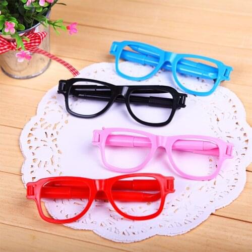 Wholesale 48pcs/lot cute ballpoint pen cartoon novel fashion eyeglasses toy pen 0.5mm blue ink color boys girls gift