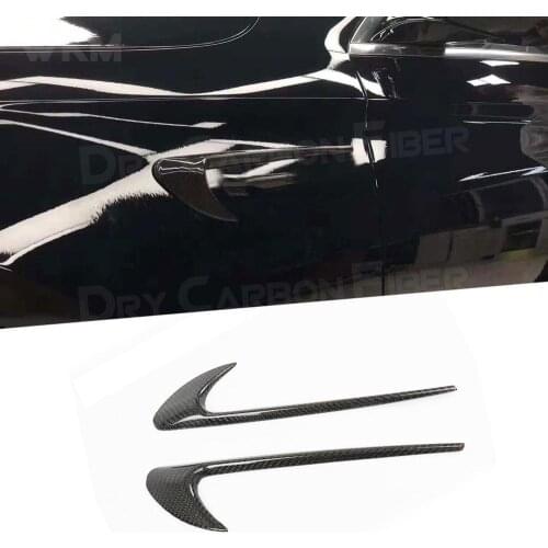 Front Side Fender Vent Trims for Mercedes Benz E Class W213 E63 E200 E300 AMG E63 S 2017-2019 Emblem Badge Stickers Carbon Fiber