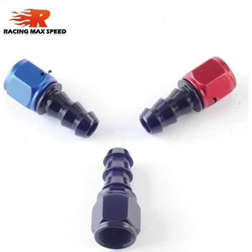 AN-8 STRAIGHT OIL/FUEL/GAS LINE HOSE END PUSH ON MALE FITTING ADAPTER aluminum