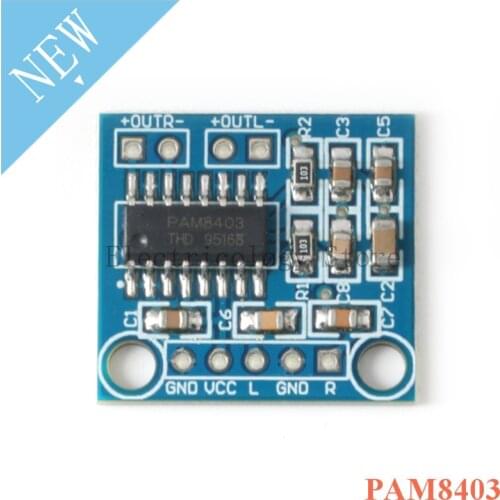 Mini PAM8403 Amplifier Board Module Class D 5V 3W*2 Digital Power Audio Amplifier 2X3W 3W Volume Control
