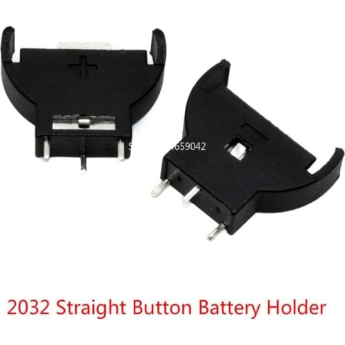 20pcs CR2025 CR2032 Half-Round lithium Button Cell Coin Battery box Holder Case CR 2032 2025 batteries holder Socket 3 PIN