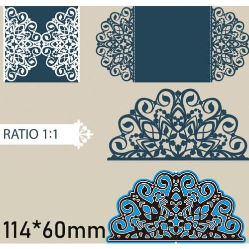 Cutting Dies Floweral Card Metal for DIY Scrapbooking Photo Album Embossing Paper Card 114*60mm