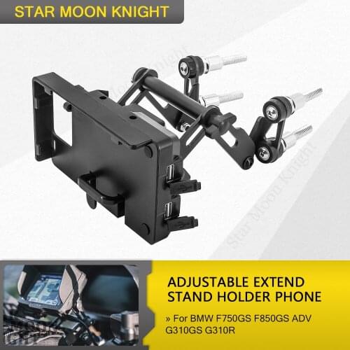For BMW F750GS F850GS ADV G310GS G310R Motorcycle Adjustable Extend Stand Holder Phone Mobile GPS Plate Bracket Phone Holder