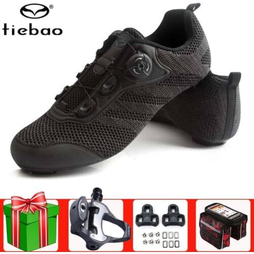 Tiebao Men Road Cycling Shoes Bike Sapatilha Ciclismo Black Racing Triathlon Zapatillas Breathable Bike Hombre Sneakers Women