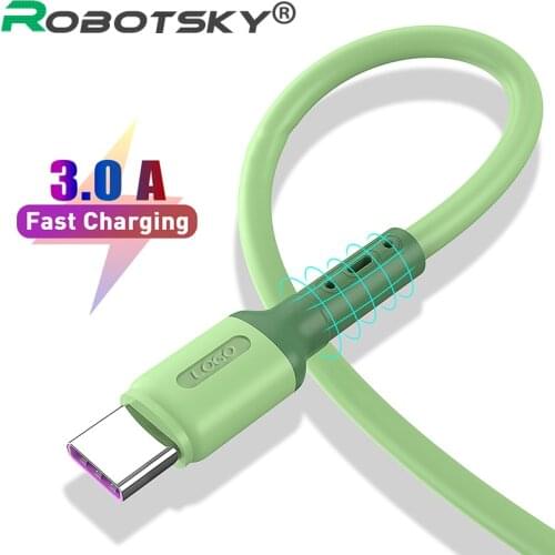 3A Type C Charge Cable For Samsung s20 s10 s9 A51 xiaomi mi 10 Liquid Micro USB Fast Charging Data Syne Cable for Redmi Note 8