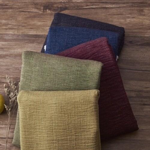 Jacquard weave fabric Cotton and linen telas Autumn and Winter Thick Double Layer tissu high-grade clothing material