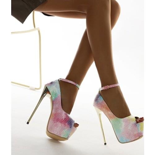 Women Sexy Super High 16cm heels Supply Nightclubs Plus Size high-heeled Shoes T-stage Sexy Heels platform pumps wedding shoes