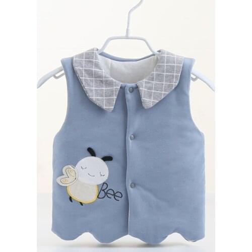 Cartoon Cotton Baby Vest Winter Warm Sleeveless Newborn Baby Girl Jacket Kids Coat Infant Clothes
