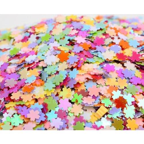 10g/pack 5mm Mixed Colors Glitter Flakes Nail Sequins For Craft Glittering Sakura Sequin Paillettes Diy Manicure Nail Art Decor