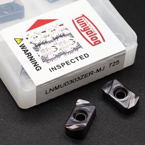 10pcs LNMU0303 ZER MJ 725 Tungsten Carbide Inserts Lathe Turning lnmu Plate CNC Milling Cutter Tool for EXN03R