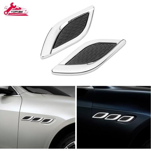 Car 3D Shark Gill Fender Side Mesh Sticker Hole Grille Shark Gills Side Vents Decoration 3D Stickers