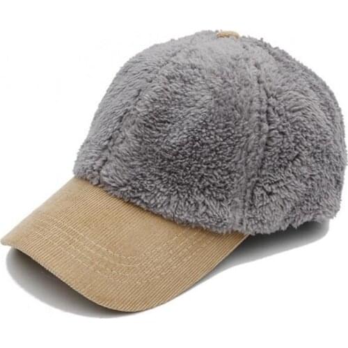 Women New Faux Fur Baseball Cap Women Snapback Men Winter warm Fashion Caps Dad Hats Hip Hop