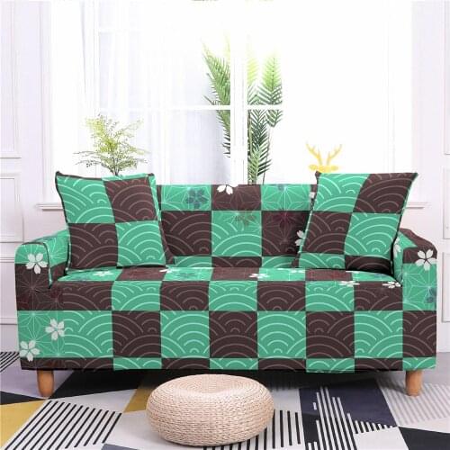 Sofa Cover Geometric Plaid Sofa Cover Single/Two/Three/Four-seater Modern Sectional Sofa Slipcover Couch Cover Sofa Protector