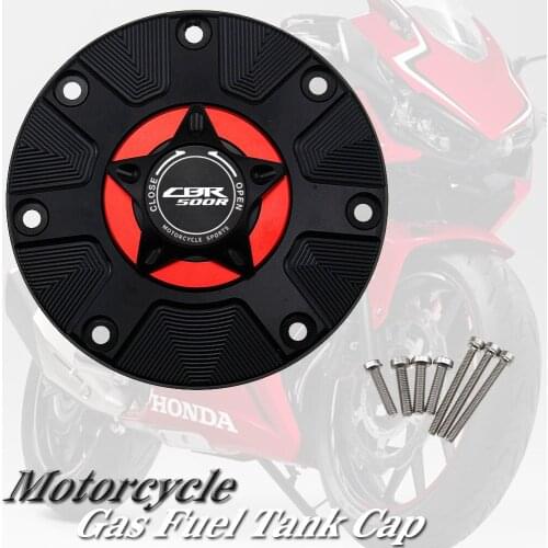 CNC Fuel Gas Tank Cap Cover Aluminum Keyless Motorcycle Accessories for HONDA CBR 500R CBR500R CBR500 R 2016-2018 2017
