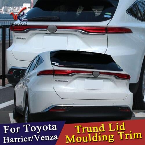For Toyota Harrier Venza XU80 2020 2021 ABS Chrome Rear Tail Car Box Gate Door Trunk Trim