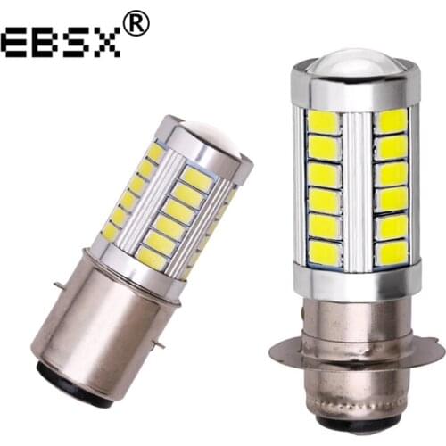 EBSX 4X 12V H6 PX15D H6M LED Ba20d LED Lamp Car Headlight White 33 SMD 5630 5730 Light Bulb Automobile Fog Light Headlamp
