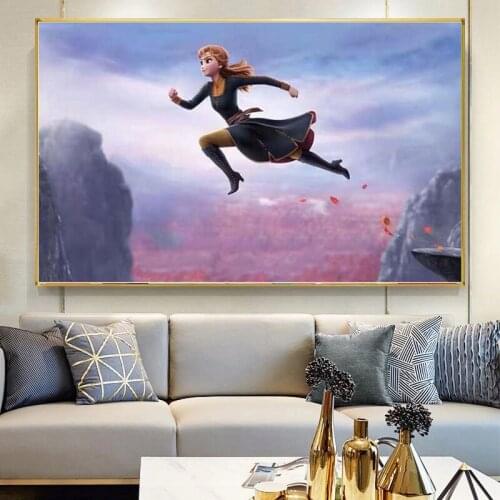 Disney Princess Canvas Painting Princess Happy Aisha Wall Art Poster and Print Wall Art Picture for Living Room Home Decoration