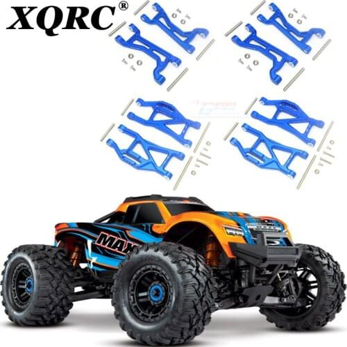 XQRC Aluminum alloy front and rear upper and lower arm A-arm set, used for 1 / 10rc traxxas 1 / 10 Maxx 4S monitor truss-89076-4