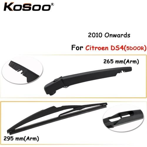 KOSOO Auto Rear Car Wiper Blade For Citroen DS4 (5DOOR),295mm 2010- Rear Window Windshield Wiper Blades Arm,Car Accessories