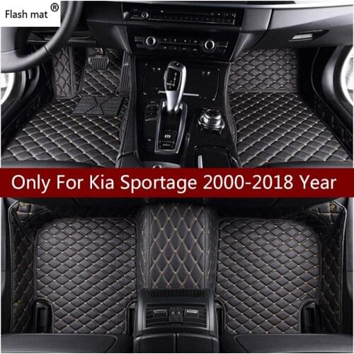 Flash mat leather car floor mats for Kia Optima 2001 2002 2003 2004-2018 2019 Custom auto foot Pads automobile carpet covers