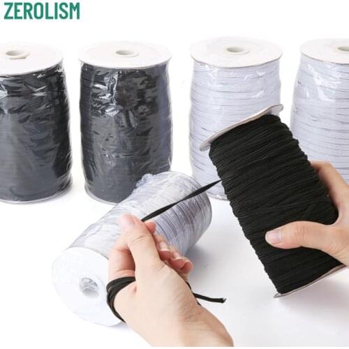 Masks Elastic Bands 3mm 6mm Nylon Elastic Rope Sewing Band Waist Band Garment Sewing DIY Accessories White Black Dropshipping