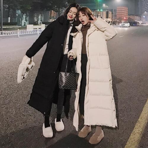 2021 New Padded Over-the-knee Padded Jacket Winter Super Long To Ankle Padded Jacket Womens Down Padded Jacket