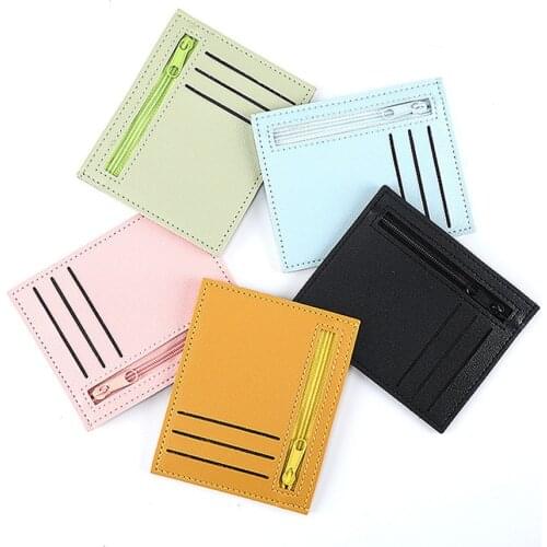 New Pu Small Wallet Credit Multi-card Holders Package Fashion Function Zipper Ultra-thin Organizer Case Student Women Coin Purse