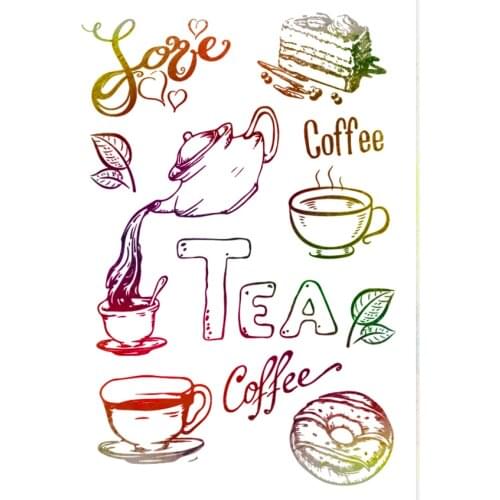 PANFELOU 11*16cm afternoon tea Transparent Clear Silicone Stamp/Seal DIY scrapbooking/photo album Decorative clear stamps sheets