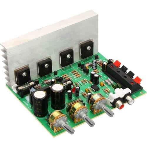 High Power Amplifier Board with 2x80W & Dual Filter Capacitors Board with FET Chip & 4558 OP AMP TYP