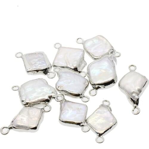 5pcs / bag natural freshwater pearl fashion silver-plated pendant star jewelry making DIY necklace bracelet earrings accessories