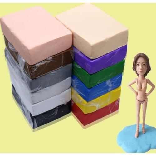 Professional Polymer Modeling Clay Pottery Clay DIY Cartoon Sculpture Clay Doll Ceramic Making Material Skin Color Soft Clay