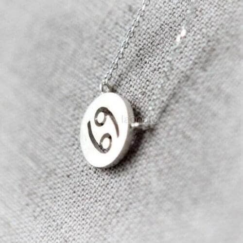 Daisies 1pc 12 Star Zodiac Signs Constellation Necklace Horoscope Astrology Disc Pendant Necklace Women Statement Birthday Gift