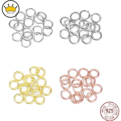 50pcs 925 Sterling Silver Color 3/3.5/4/5mm Jump Rings Split Rings Connectors Diy Jewelry Finding Making Accessories Wholesale