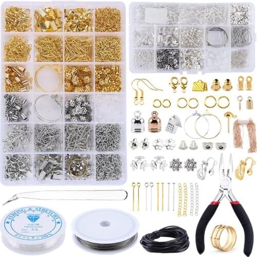 Jewelry Findings Set Jewelry Making Kit Jewelry Findings Starter Kit with Repair Tools for Jewelry Beading Making Supplies DIY