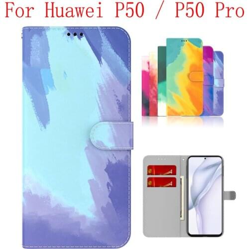 Sunjolly Case for Huawei P50 P50 Pro Wallet Stand Flip PU Phone Case Cover coque capa Huawei P50 P50 Pro Case Cover